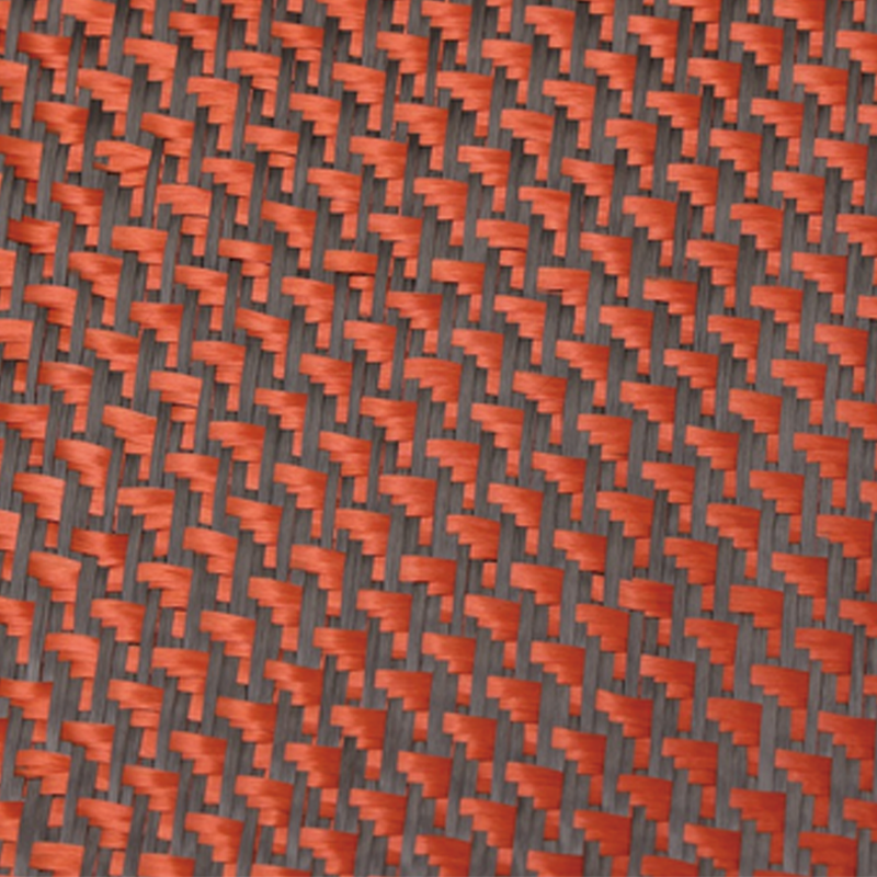 Rød/sort aramid carbon blandet kulfiber vævet stof Rød/sort aramid carbon blandet kulfiber vævet stof